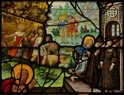 Window Charnier-10 Depicting Manna from Heaven; Christ and the Host by French School