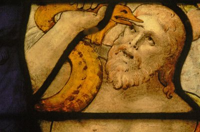 Window Charnier-5 depicting Moses and the brazen serpent by French School