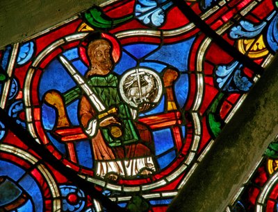 Window depicting St John the Baptist by French School