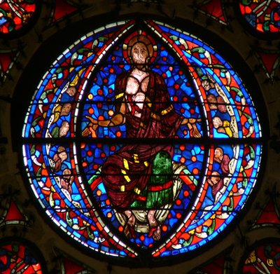Window depicting Christ of the Last Judgement by French School