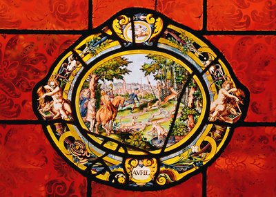 Window depicting April, from Montigny by French School