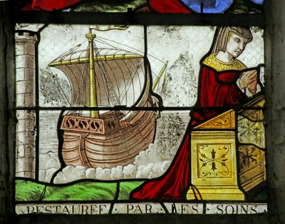 Female Donor and a Boat by French School