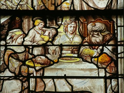 Window depicting Salome presenting Herod with the Head of Saint John the Baptist by French School