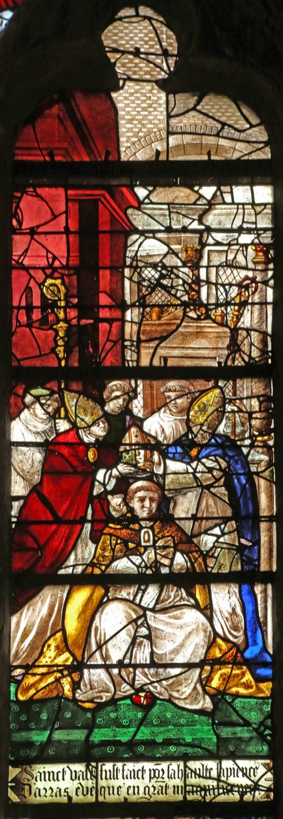 Window depicting Scene from the life of Saint Vast by French School