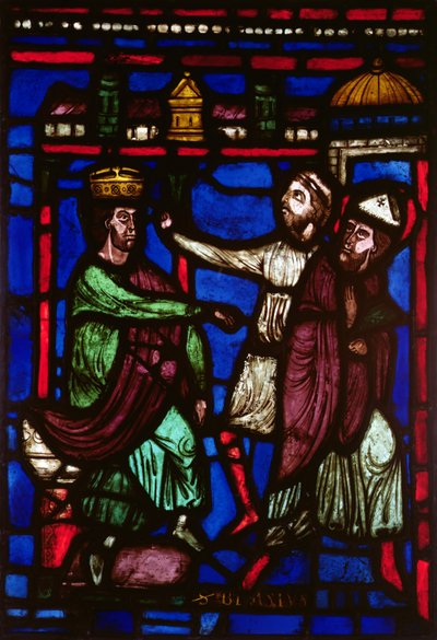 Window Depicting St. Blaise Listening to His Condemnation, Ile de France Workshop by French School