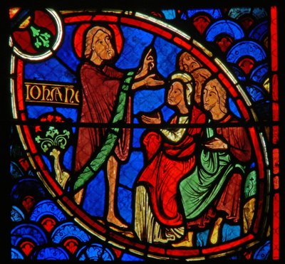 Window depicting a scene from the life of St. John the Baptist by French School