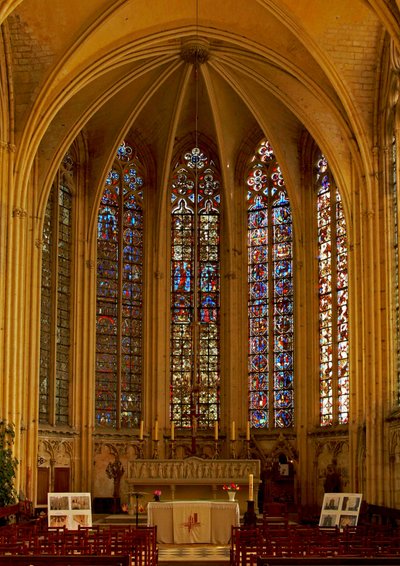 A View of the East End of the Choir by French School