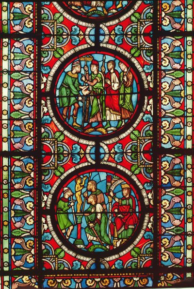Window depicting scenes from the life of St. Maurice, 12th-13th century by French School