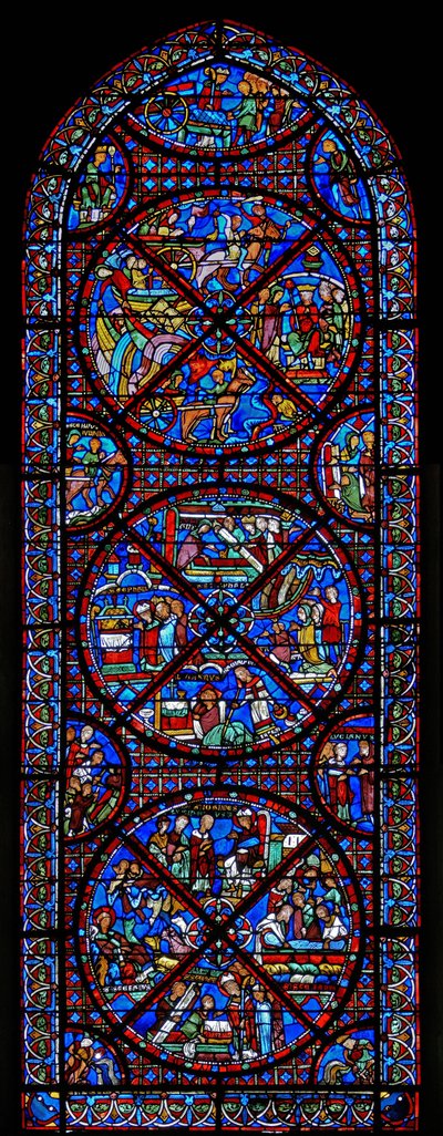 Window Depicting Scenes from the Life of St. Stephen by French School