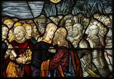 Window depicting the Betrayal in Gethsemane by French School
