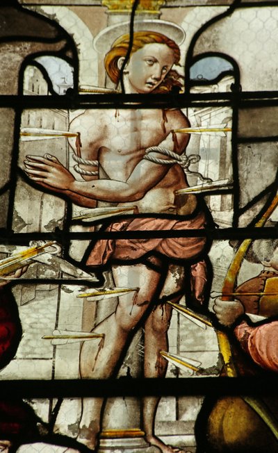 Window depicting the Death of Saint Sebastian by French School
