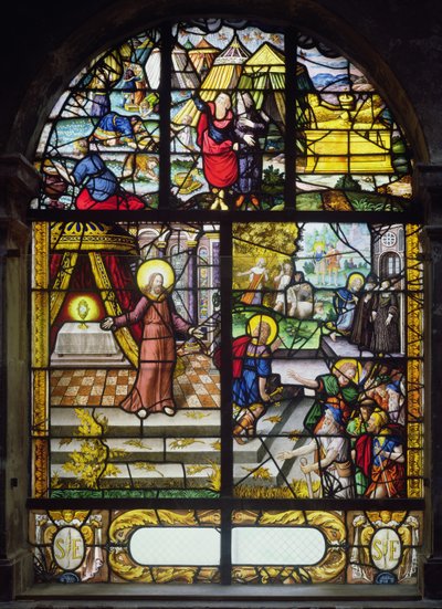Window depicting the Gathering of the Manna, 1612-22 by French School