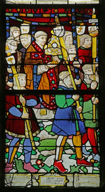 Window depicting the Procession of the Host, c.1495 by French School