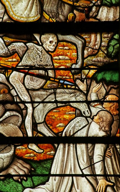 Window depicting the Revelation: the Four Horsemen of the Apocalypse by French School