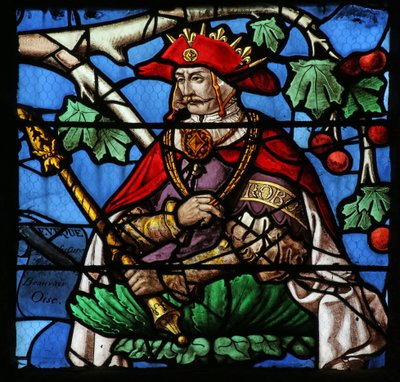 Window depicting the Tree of Jesse (mostly modern) by French School