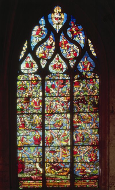 Window depicting the Tree of Jesse by French School