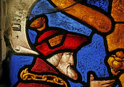 Window depicting the Tree of Jesse: Hosias by French School
