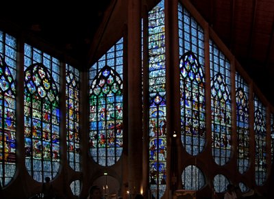 Window depicting the reset windows originally from the church of St Vincent by French School