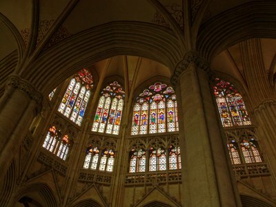 Window depicting the south east corner of the choir by French School