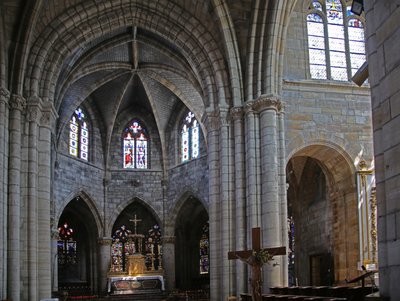 Window depicting the view to the east by French School