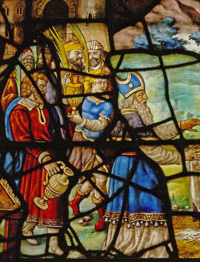 Window in the Charnier Depicting the Offering of Melchisedek by French School
