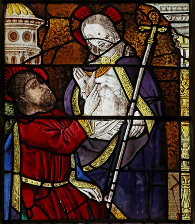 Window s3 depicting St Thomas - Doubting by French School