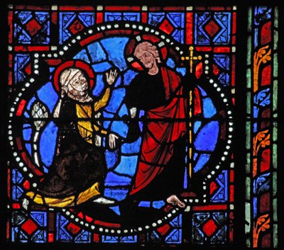 Window depicting a Resurrection scene: Noli Me Tangere by French School