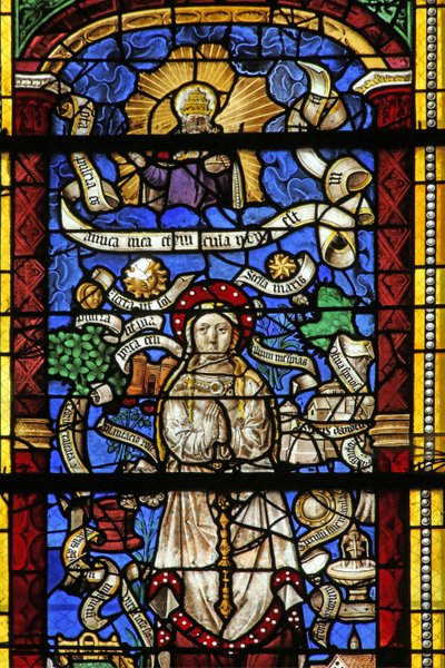 Window depicting the Litany of the Virgin Mary (After an engraving by Thilmann Kerver) by French School