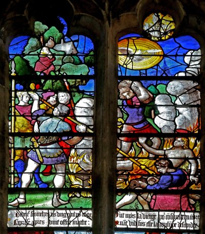 Window depicting the Martyrdom of St Foy by French School