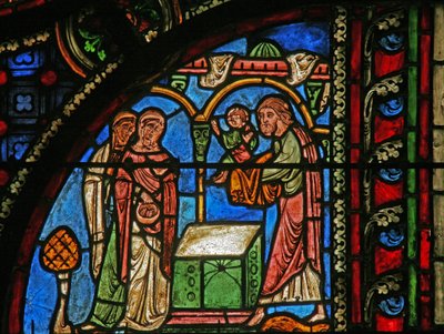 Window w0 depicting the Presentation in the Temple by French School
