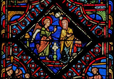 Virgin Mary at the Annunciation (Window W0) by French School