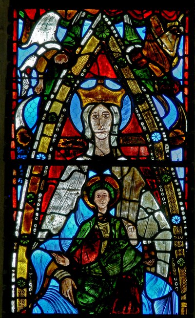 Window depicting the Virgin and Child (detail) by French School