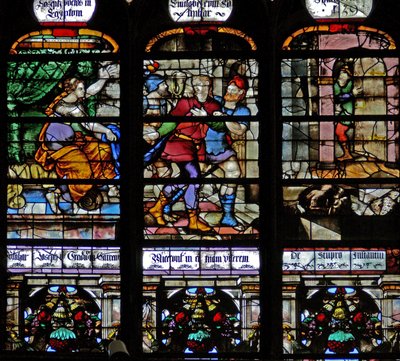 Window depicting Joseph is accused by Potiphar
