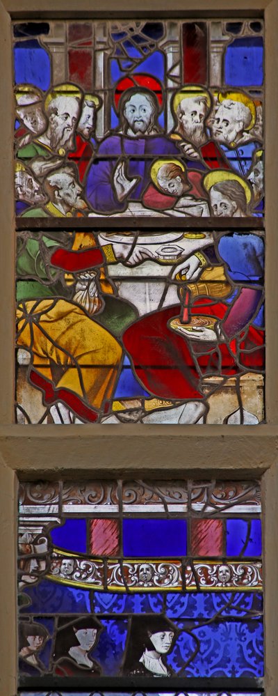 Donors with St John the Baptist by French School