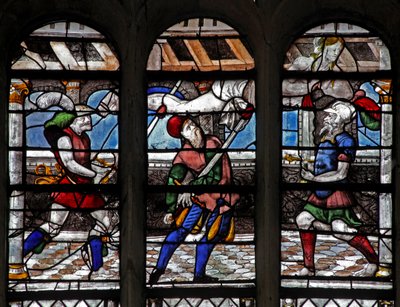 Window depicting the martyrdom of a saint (Julian?) by French School