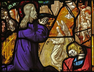 Window depicting Christ in Gethsemane by French School