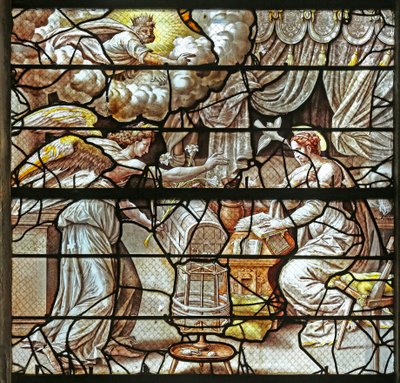 Window w10 depicting the Annunciation by French School