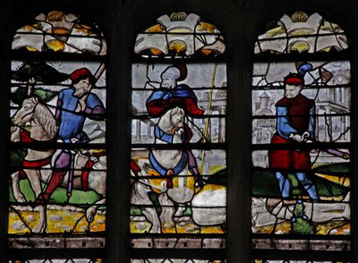 Window depicting the Martyrdom of a Saint by French School
