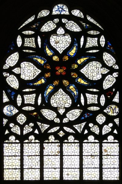 Window, the north rose window (rose window - internal) by French School