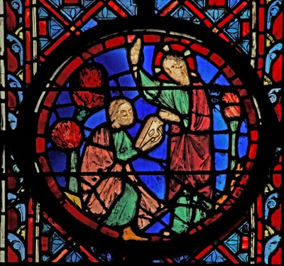 God Gives the Book to Jeremiah by French School