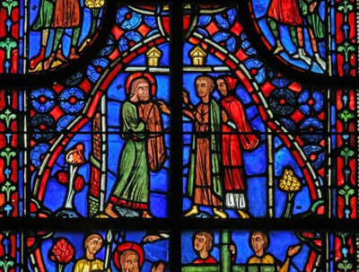 St Andrew gives away his clothes by French School