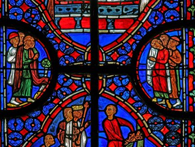 Window w11 depicting bystanders at St Andrew