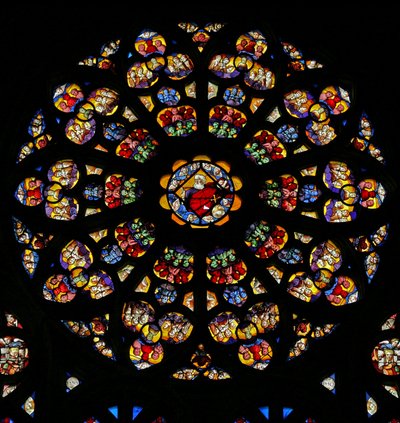 God the Father Surrounded by Cherubim and Angels, Life of Moses (rose window - internal) by French School