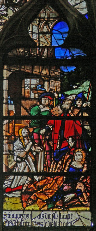 Window depicting St Agnes - revives a Roman by French School