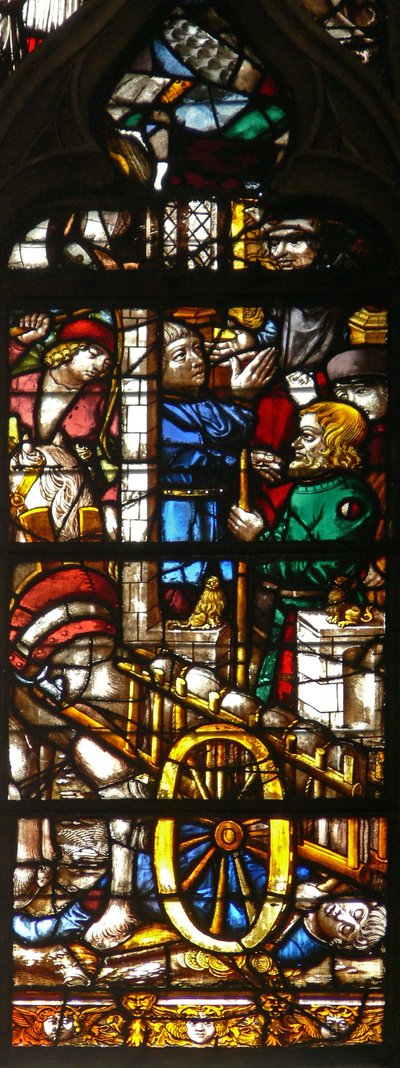 Window depicting a scene from the life of St Nicholas by French School