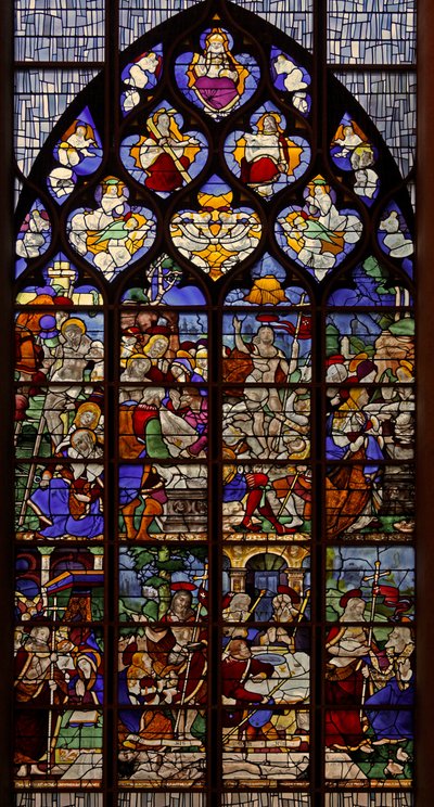 Window depicting scenes from the Life of Christ after Crucifixion by French School