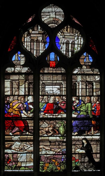 Window depicting the Last Supper by French School