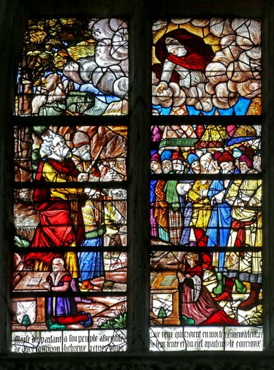 Moses Receives the Tables of the Law by French School