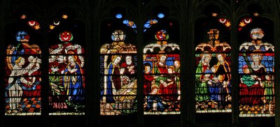 The Annunciation, Nativity: Mary Cleophas with St James Less : Mary Salome with St John : St Anne with the Virgin as a Trinity by French School