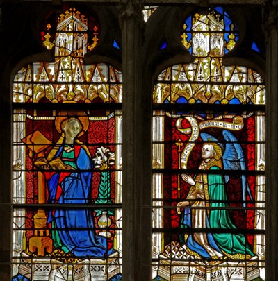 Window depicting the Annunciation by French School